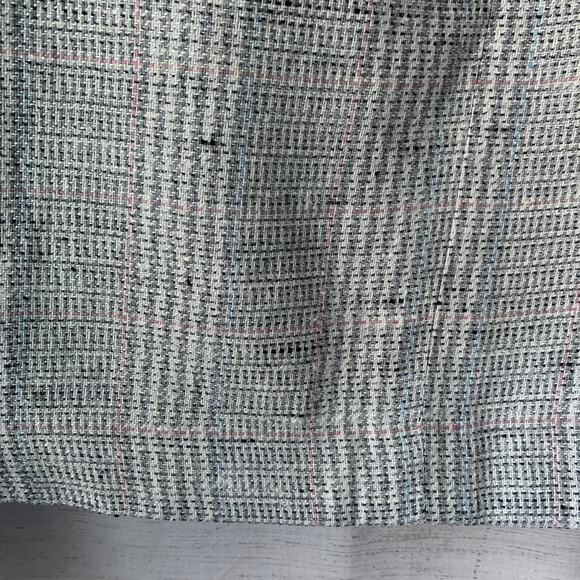 Vintage Gilmor Gray Plaid Skirt Pleated Detail Knee Length Size 11/12 - Picture 13 of 16